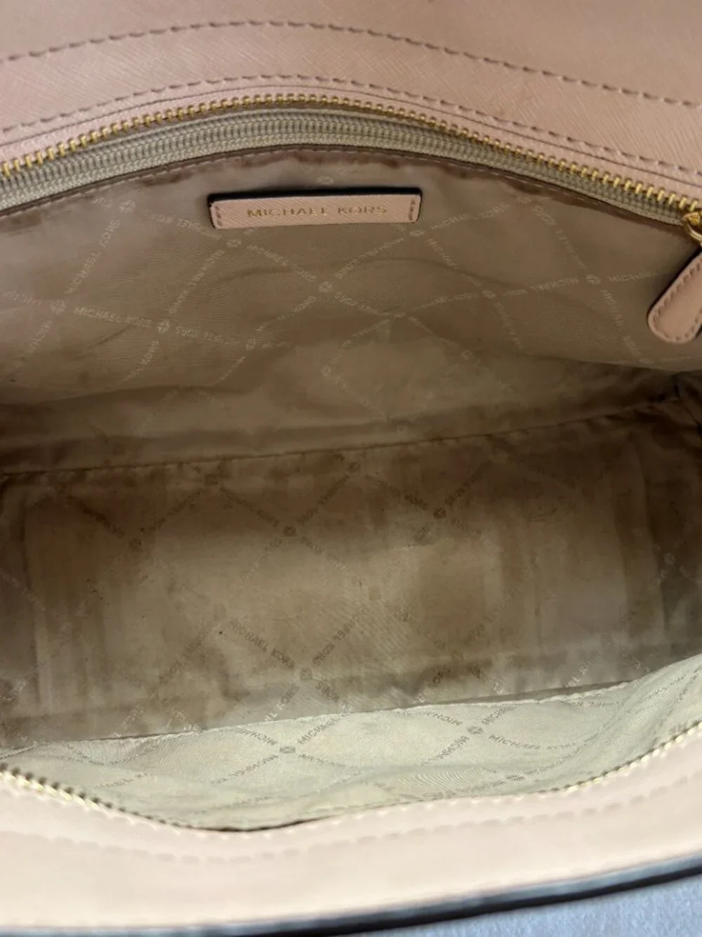 Michael Kors Selma Medium Saffiano Leather Satchel Crossbody Pink Coquette